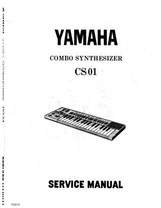 Yamaha CS 01 Service Manual 1 of 2 ( 8.5 x 11 Double Sided ).PDF ...